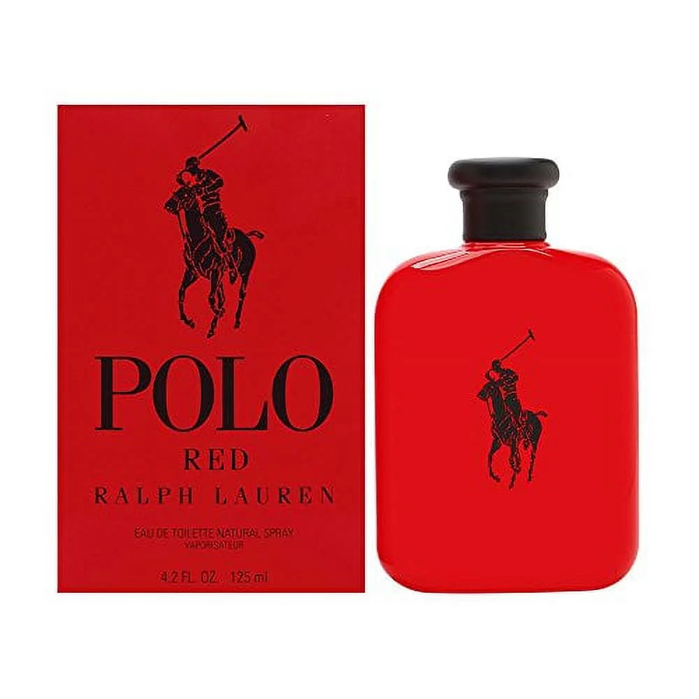 Polo Red Eau De Toilette Spray for Men - 4.2 oz of Bold Fragrance